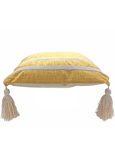 Yellow Cushion with Tassels Yellow Cushion with Tassels