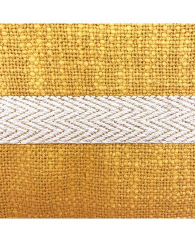 Yellow Cushion with Tassels - a touch of bohemian chic