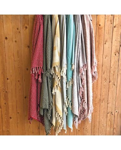 Geweven Katoenen Plaid Grijs Geweven Katoenen Plaid Grijs