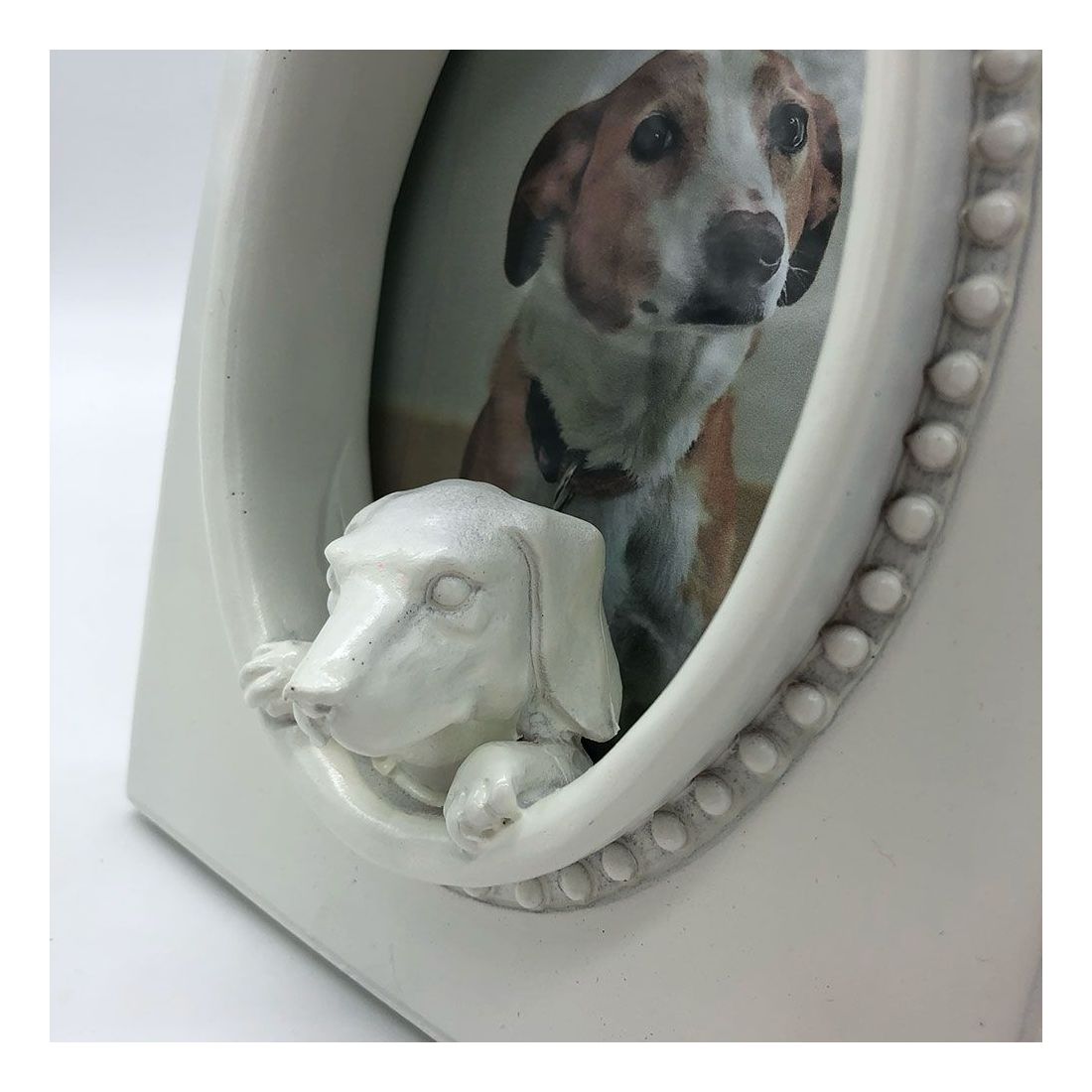 Dog Photo Frame in White