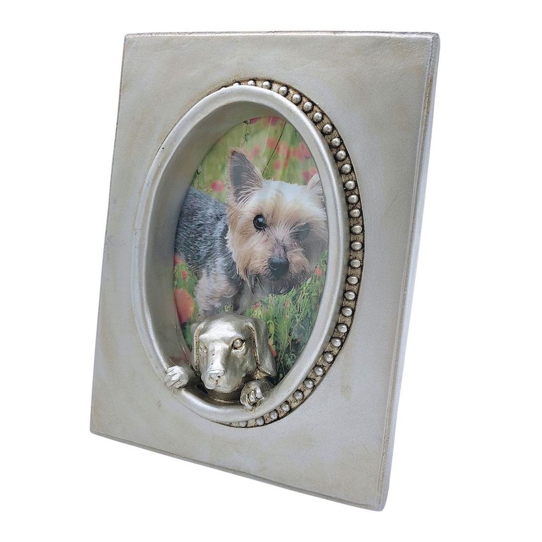 Dog Photo Frame in Silver