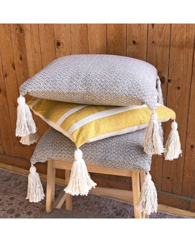 Cushion with Tassels - eye-catching playful designs