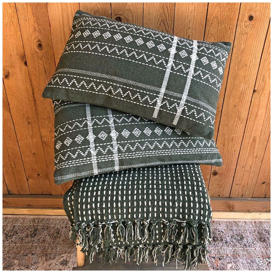 Geweven Groene Plaid