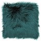 Fluffy Faux Fur Cushion Teal