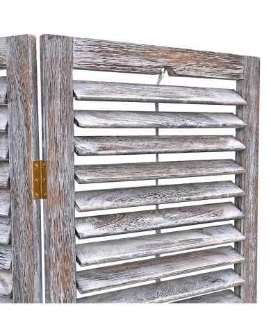 Close up of the adjustable wooden slats of a vintage room divider. Close up of the adjustable wooden slats of a vintage room divider.