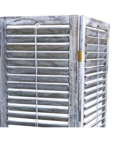 Close up of the opening and closing string on a vintage room divider. Close up of the opening and closing string on a vintage room divider.