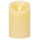 LED Pillar Candle Set - with moving flame & scalloped edge