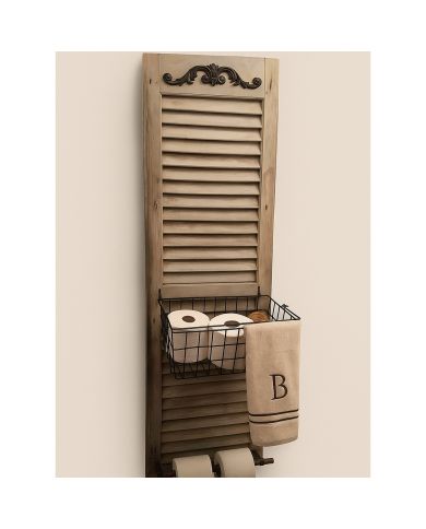 Wooden Louvre Shutter Brownwash Wooden Louvre Shutter Brownwash