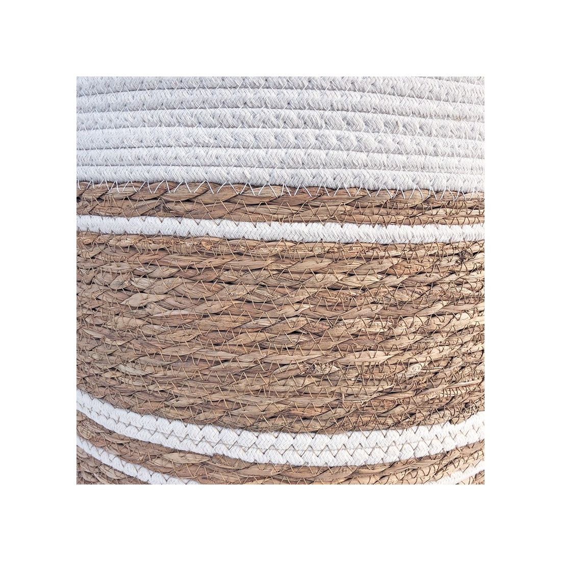 Wijde Wasmand met Deksel Wit Wijde Wasmand met Deksel Wit