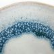 Close up of the reactive glaze detail on the ceramic tapas bowls.