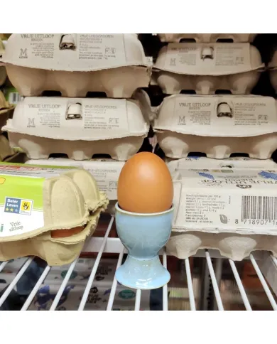 Eierdopjes Reactief Glazuur Set - opdienen wordt een eitje