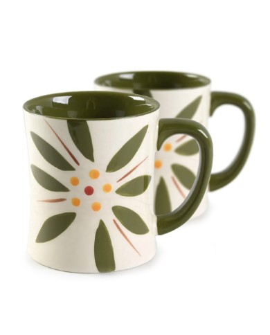 Coffee Mugs Old World Green