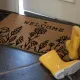 Welcome Doormat with Wild Flowers