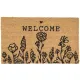 Welcome Doormat with Wild Flowers