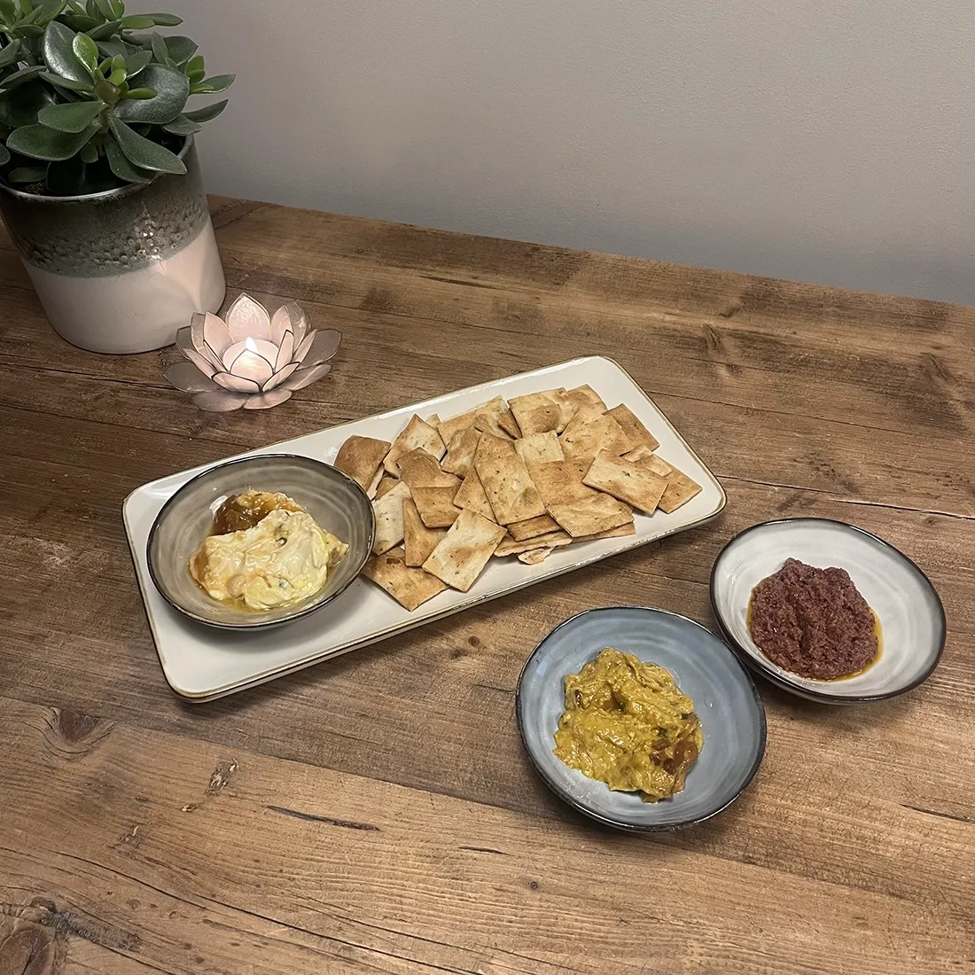 Boho Tapas Schaaltjes Blauw - Mooi Handgeglazuurd Steengoed