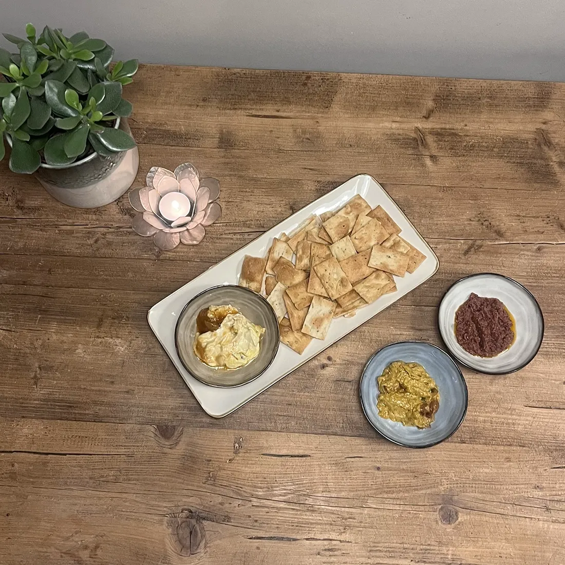 Boho Tapas Schaaltjes Lichtgrijs - Handgeglazuurd Steengoed