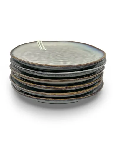 Petit Four Plates in Grey