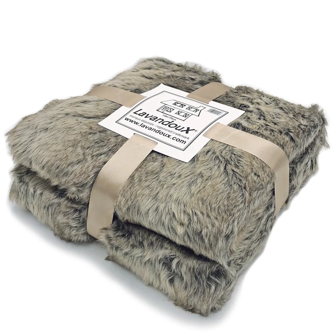 Faux Fur Throw Taupe - for that soft rich faux fur texture