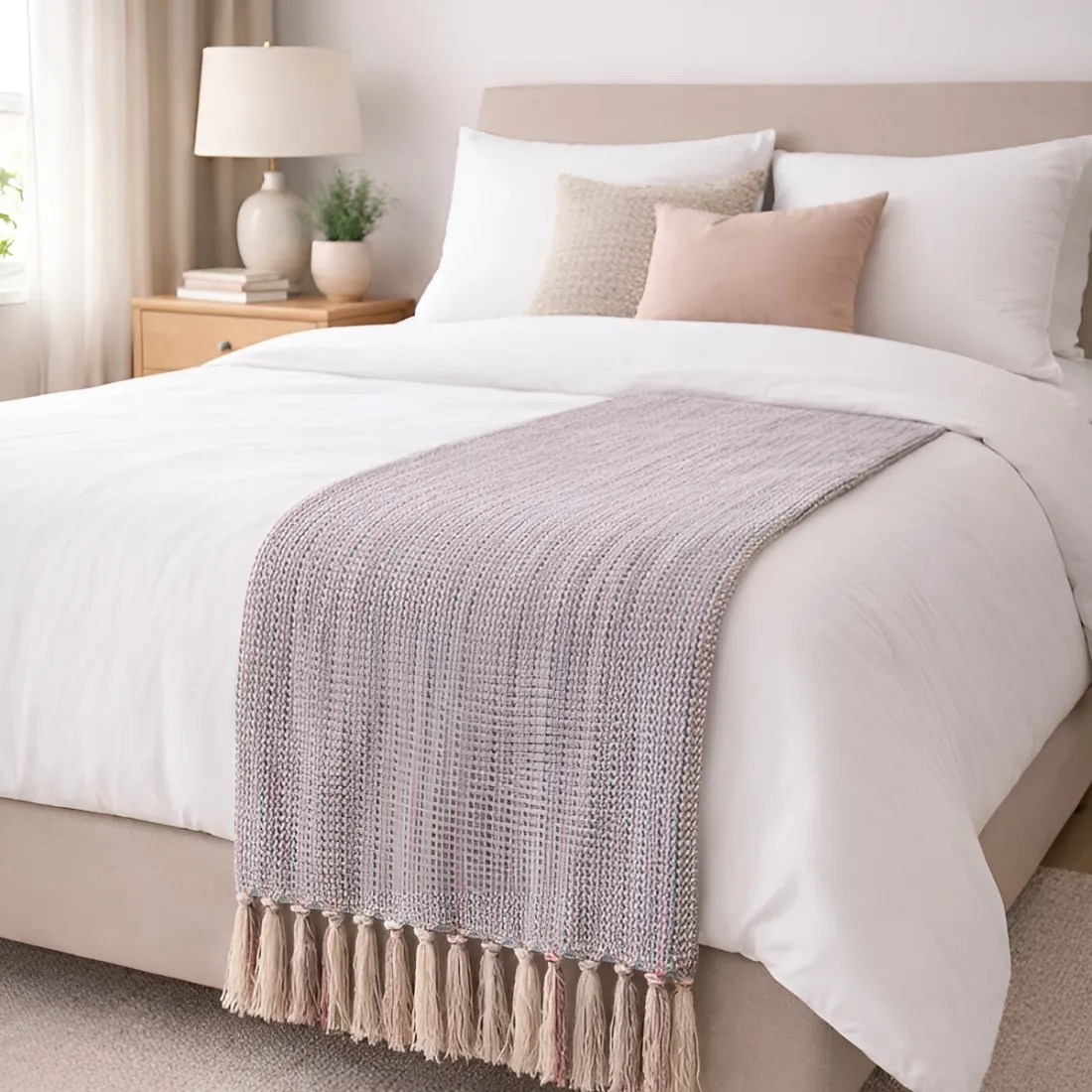 Woven Cotton Throw - A touch of bohemian chic