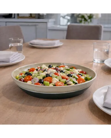 Retro Salade Schaal - mooie moderne rustieke serveerschaal