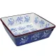 Square Oven Dish in Floral Lace Blue - delicious oven-to-table meals