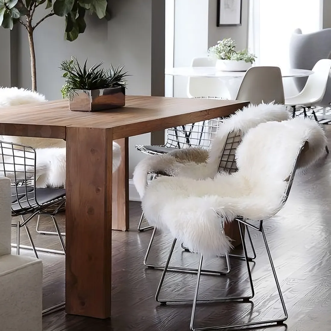 White Faux Sheepskin Rug - animal friendly luxury