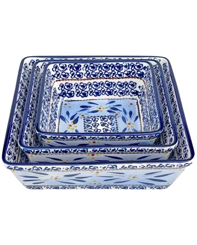 Square Oven Dish in Old World Blue - for delicious oven-to-table meals