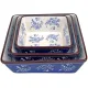 Square Oven Dish in Floral Lace Blue - delicious oven-to-table meals