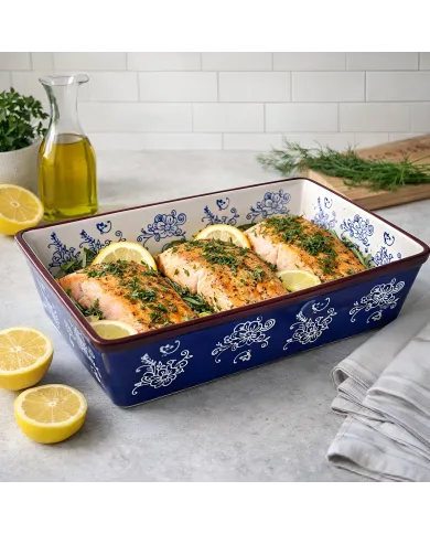 Ovenschaal Wit en Blauw - prachtige toevoeging in je keuken