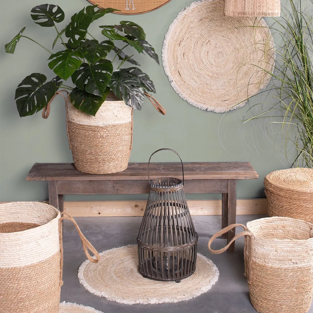 Seagrass Rug with Fringe 80cm