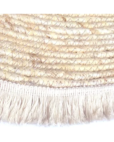 Seagrass Rug with Fringe 80cm