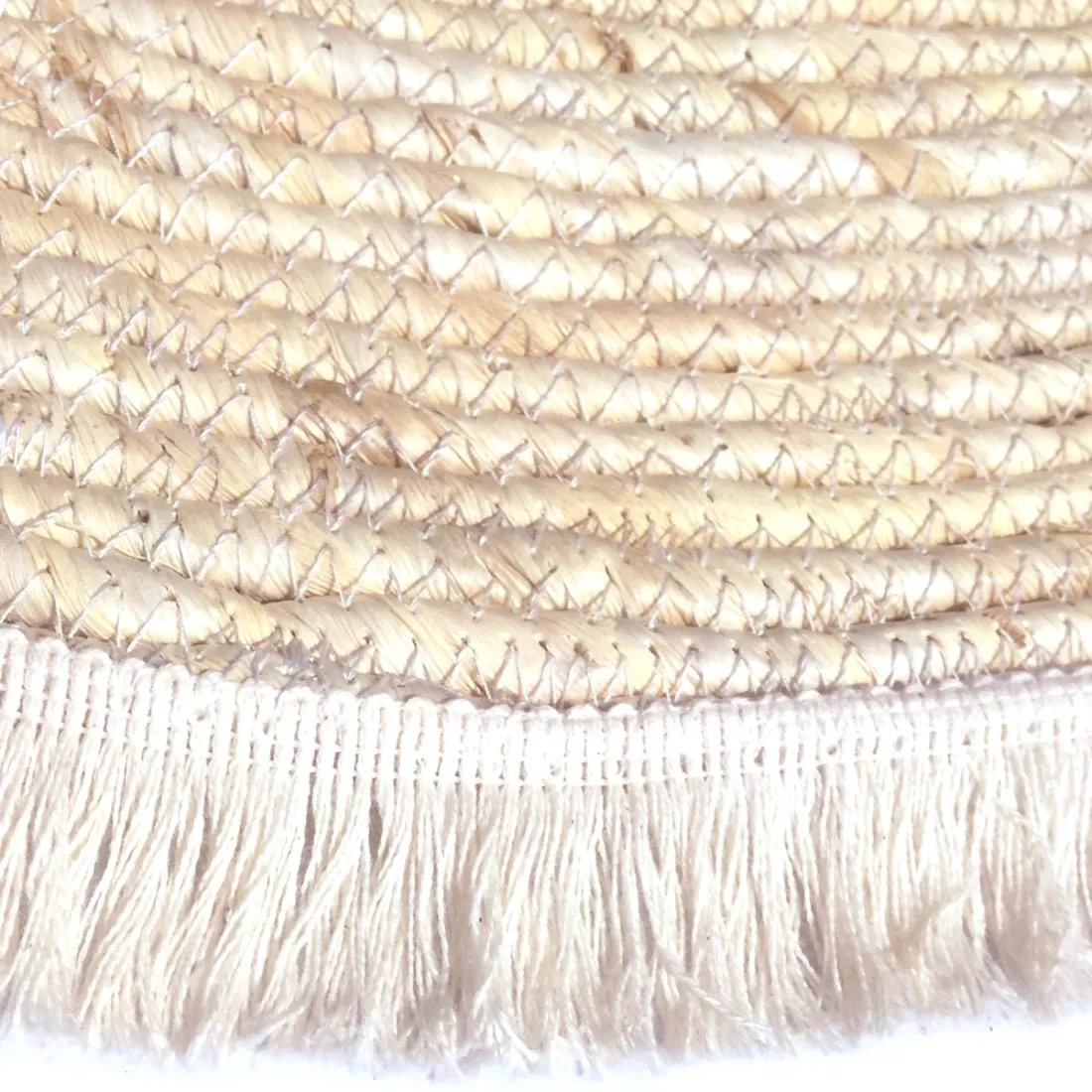 Seagrass Rug with Fringe 80cm