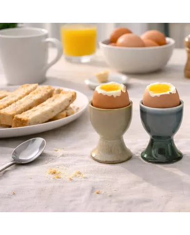 Boho Egg Cup Set - serving soft or hard-boiled eggs with style