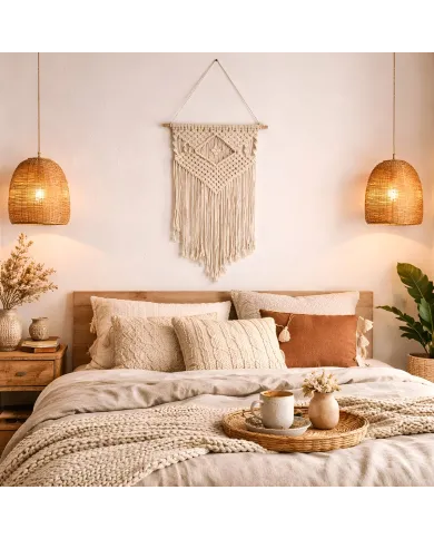 Macramé Boho Wall Hanging Bali - handcrafted boho decor