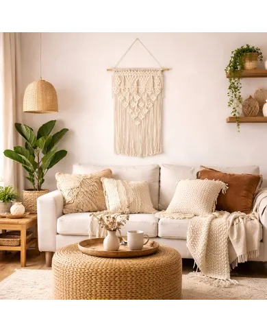 Macramé Boho Wall Hanging Nepal - bohemian-inspired design