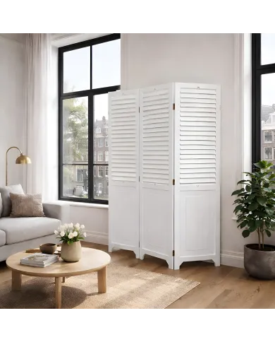 Shutter Kamerscherm Wit - praktisch en elegant in elke kamer