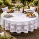 Vinyl Crochet Tablecloth - all the intricate details of handmade lace