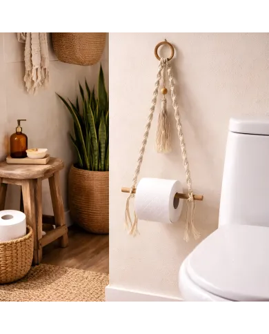 Macramé Toilet Roll Holder – add boho elegance to your bathroom