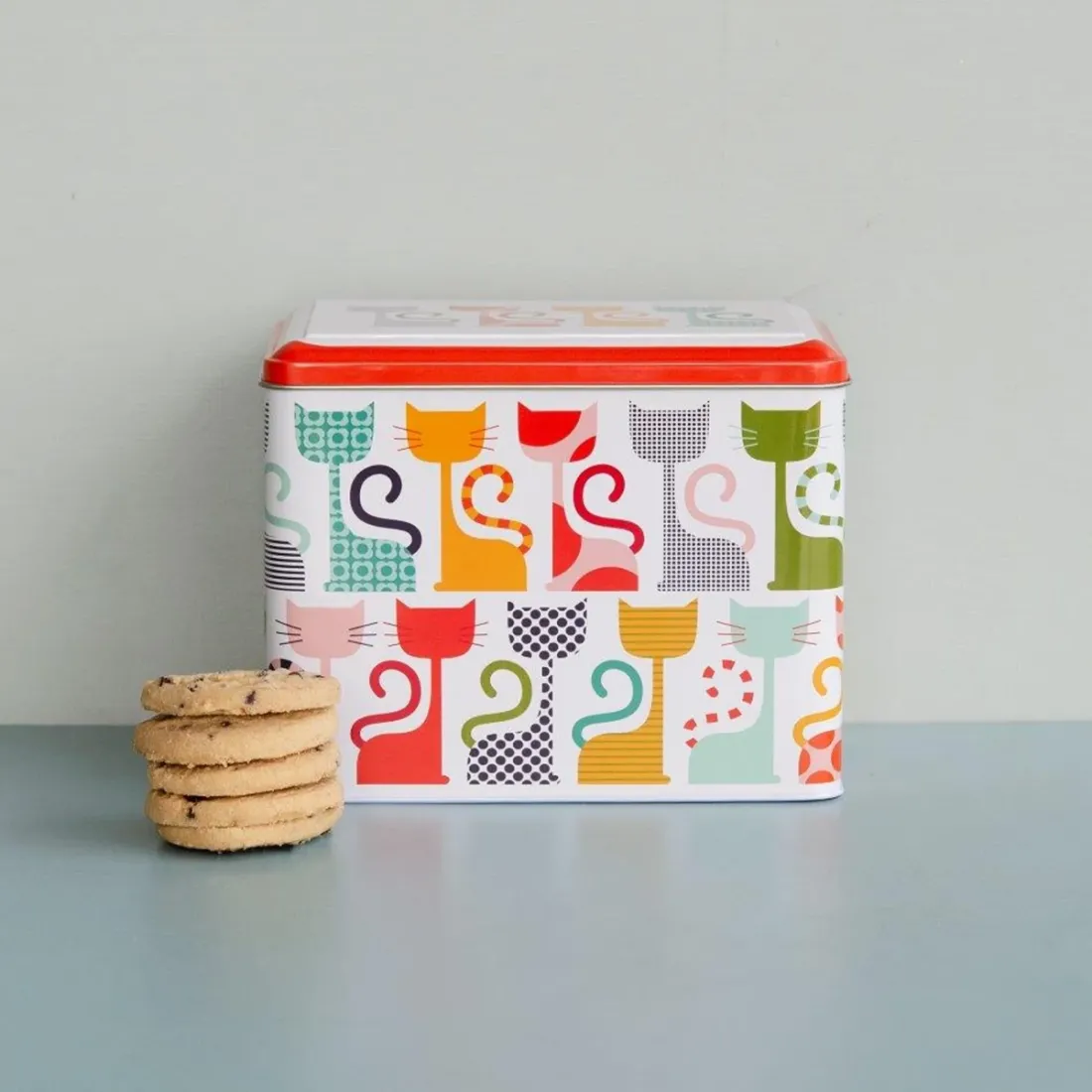 Cat Print Storage Tin