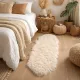 Faux Sheepskin Rug White XL - oversized, double pelt!