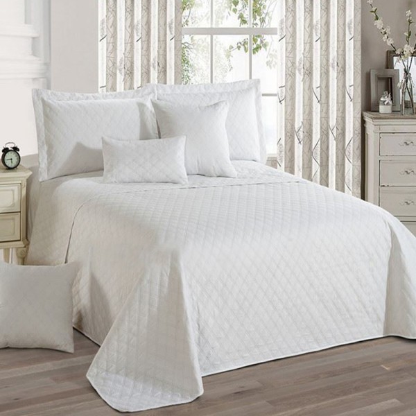 Reversible Bedspread White