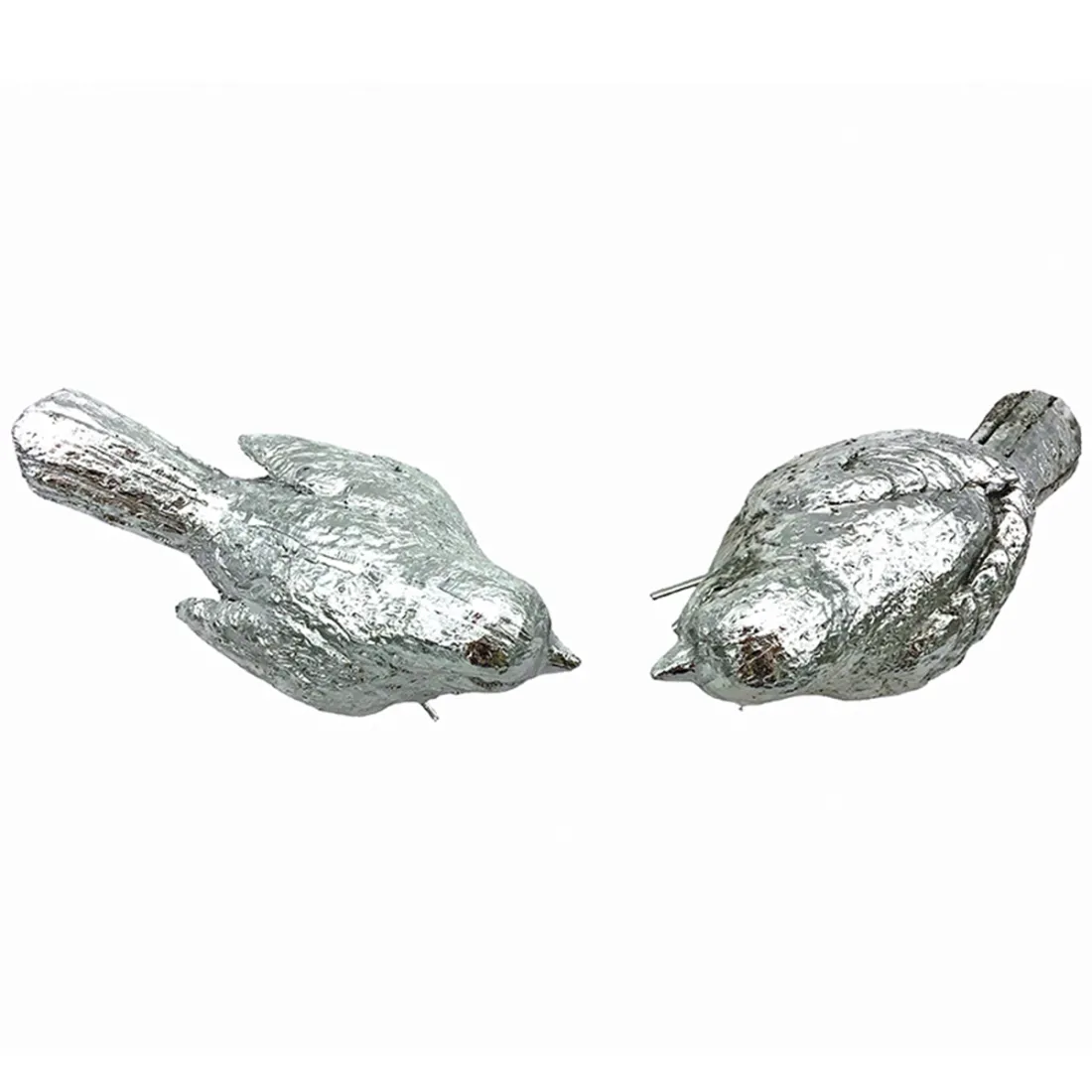 Silver Harmony Bird Ornament Set