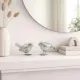 Silver Harmony Bird Ornament Set