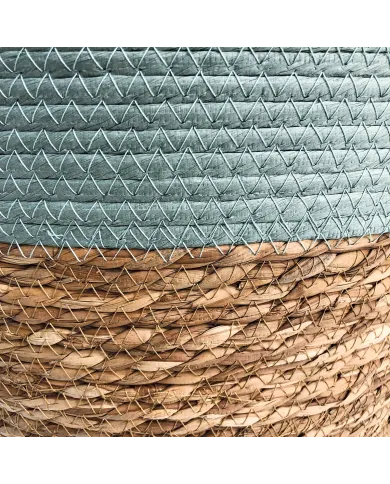 Seagrass Laundry Basket Blue - strong and sustainable