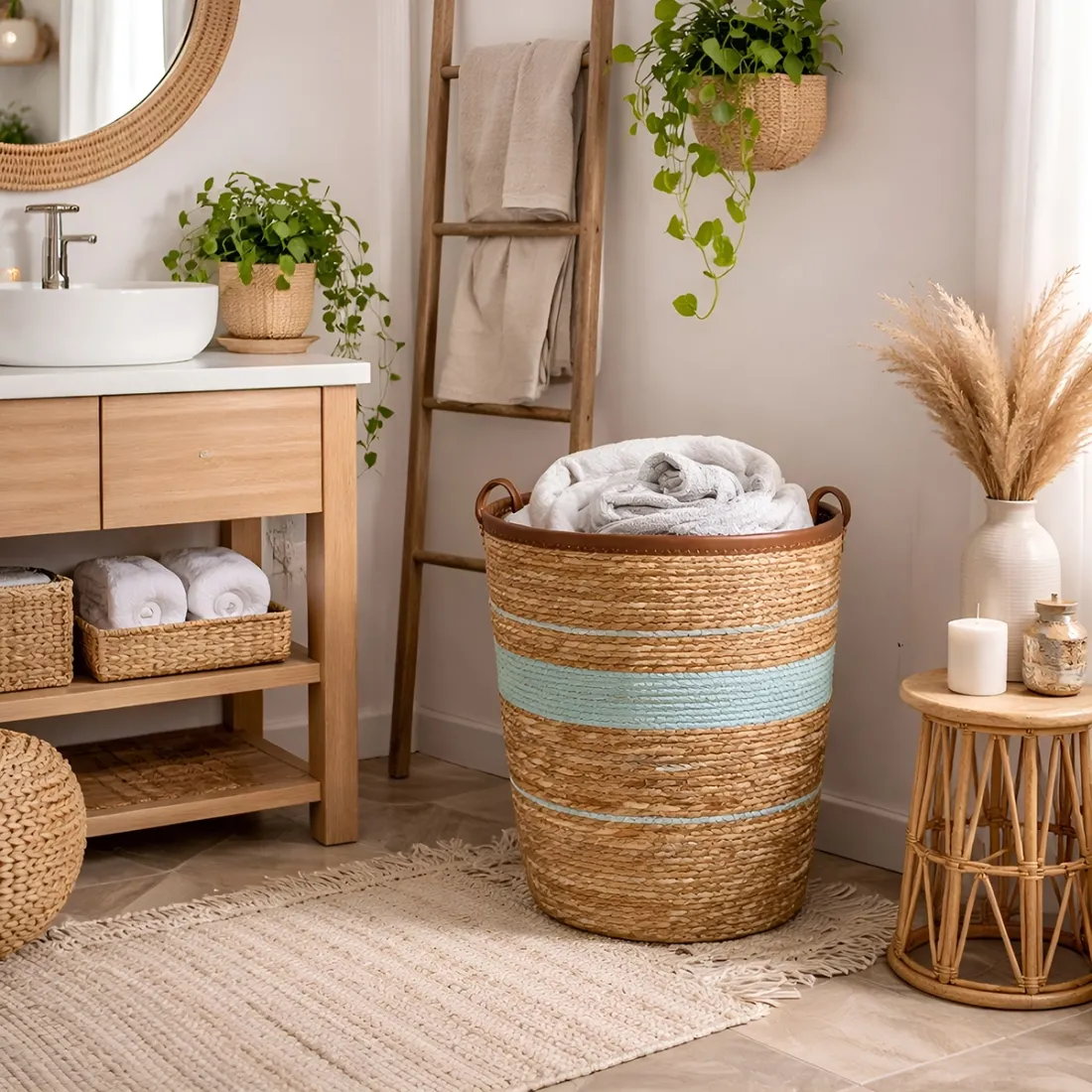 Laundry basket with handles - style and practicality