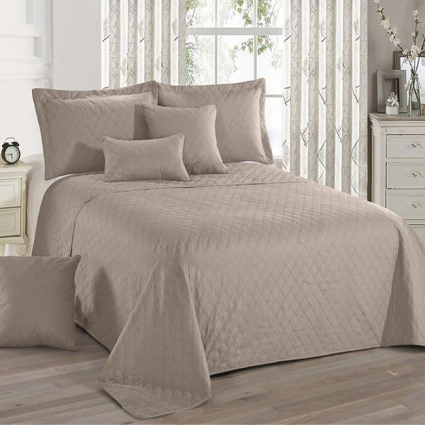 Omkeerbare Bedsprei Taupe