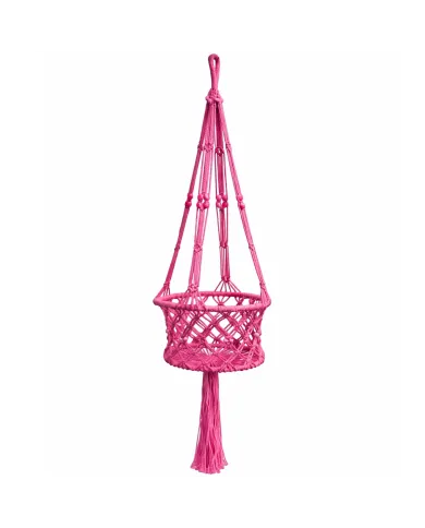 Macramé Plantenhanger Roze