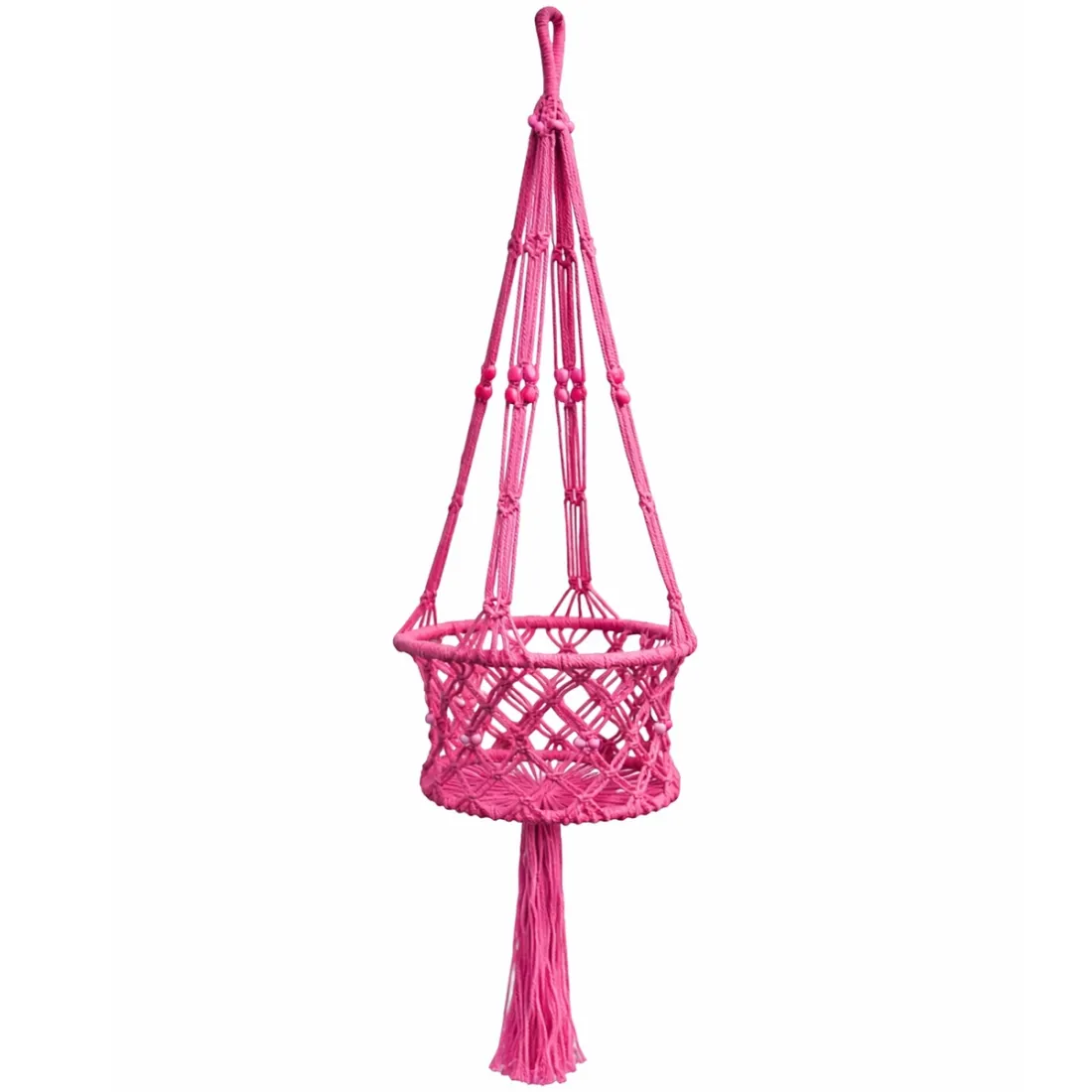 Macramé Plant Hanger Pink