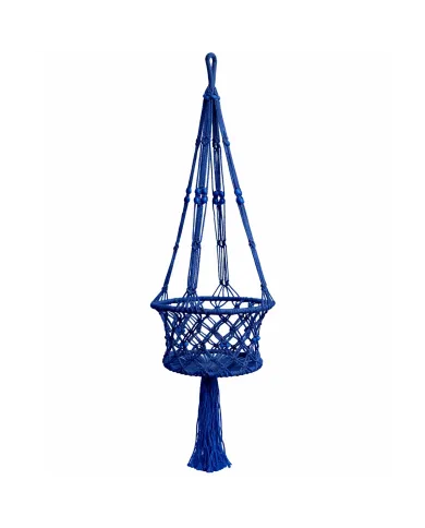Macramé Plantenhanger Blauw