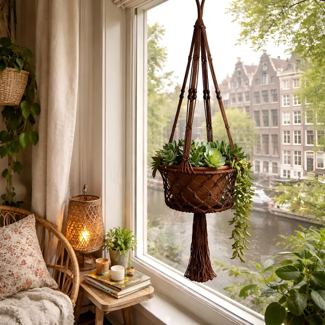 Macramé Plant Hanger Brown